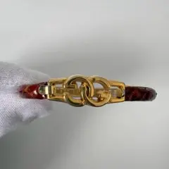 LOEWE】ロエベ レザー×ゴールドチェーン ブレスレット ヴィンテージ