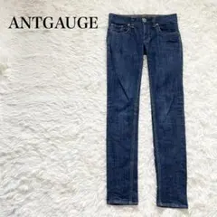 アントゲージ ローライズ ジーンズ 花柄刺繍 S インディゴ ストレッチ
