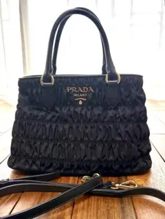 【極上美品・使用感少ない✨】プラダ 2way ハンドバッグ　ナイロン × レザー 楽天市場】（美品）プラダ PRADA 2way ハンドバッグ ショルダー