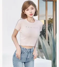 ラインパイルニットトップス　darich