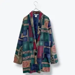 3点¥10,000 ビンテージ 古着 卸 レトロ 総柄ブルゾンジャケット