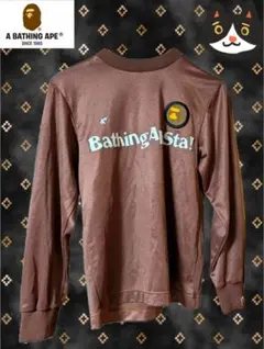 A BATHING APE ブラウン長袖カットソー S /ロンT A BATHING APE ア・ベイシング・エイプ ロンT 7分袖 ブラウン S - メルカリ
