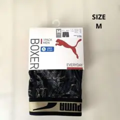 新品未使用品　PUMA メンズ　ボクサーパンツ　M ブラック　ゴールド　ロゴ