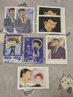 名探偵コナン 毛利小五郎 バイクレーシング/プリズムステッカー/ぱしゃこれ 8点