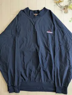 古着 アメリカ製 ナイロン プルオーバー 紺 オーバーサイズ