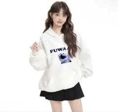 パペットスンスン FUWAA!! ホワイト フード付きパーカー