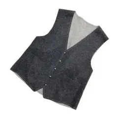 【極美品】日本製 リバーシブル ベスト カシミヤ × ウール M 25イ371