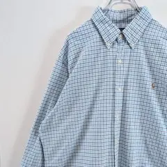古着 RALPH LAUREN チェック柄 ボタンダウン 長袖シャツ 2XL