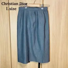 Christian Dior｜ツイード スカート グレー Lサイズ
