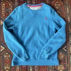Champion 青 クルーネック トレーナー