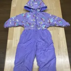子ども用スキーウェア 紫色 ユニコーン柄　100cm