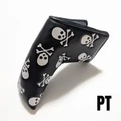 ヘッドカバー ゴルフ パター PT ピンタイプ ドクロ スカル ブラック