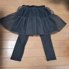 ★美品★可愛いダークグレー レギンス チュニックセット 120cm★