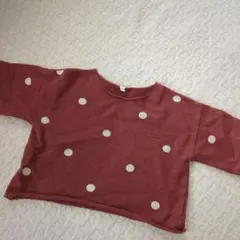 オーガニックズー　organic zoo 0~2 赤 ドット柄 カットソー