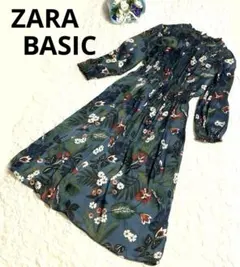 ZARA ワンピース　ボタニカル柄