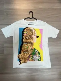 ZARA アートプリントTシャツ Mサイズ ホワイト 美品 グラフィックT