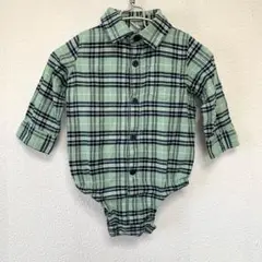 ベビーギャップ babyGAP チェック シャツ ロンパース 長袖 70