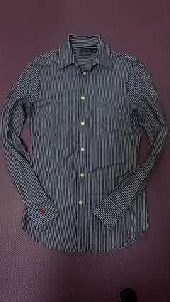 袖ポニー　Polo Ralph Lauren ストライプドレスシャツ XS