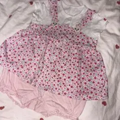 中古 ミキハウス MIKIHOUSE 半袖ロンパース