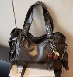 ハンドバッグ ブラウン