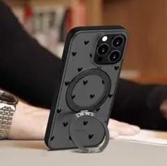 ハート柄マグネット式iPhone14ケース