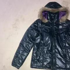 RUSS-K ラスケー ファーフード付き ジャンパー M ブラック ジャケット