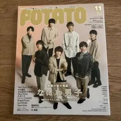 POTATO(ポテト)2020年11月号 表紙 なにわ男子