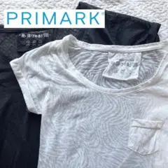 イギリス　プライマーク　レディース　半袖Tシャツ　白　黒　ポケットのサムネイル