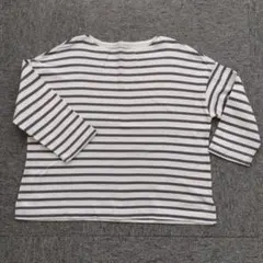 無印良品 太番手天竺編みボートネック七分袖カットソー