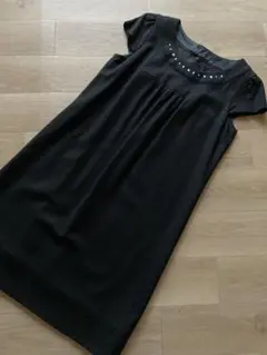 ★ROPE★ウール84%ワンピース★ブラックM★