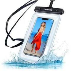 防水ポーチ スマホケース IPX8防水 水深35m クリア 透明 ブラック