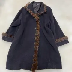 美品 REGENCE レジャンス ミンク ロングコート アルパカ ウール 毛 