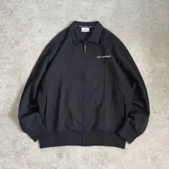 Reebok 00sジップアップスウェット 黒 刺繍ロゴ ストリート メンズ古着
