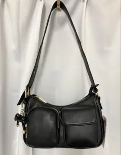 レディース ワンハンドルバッグ ショルダーバッグ 黒 リボン タグ付き