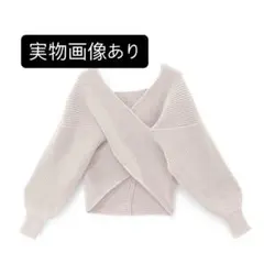 GRL グレイル カシュクールニットトップス[mb1515]