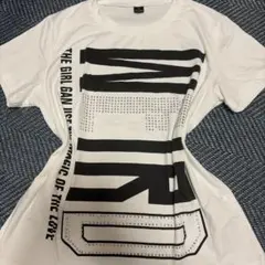 半袖 Tシャツ ホワイト ラインストーン ロゴ