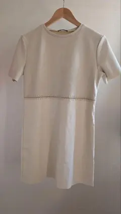 ZARA　フェイクレザー&スエードのサマーワンピ