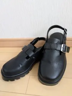 JEANASIS　バックルクロッグ サンダル 黒 レディース 靴　Lサイズ　美品のサムネイル