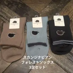 スカンジナビアンフォレストソックス3足セット（新品　未使用）