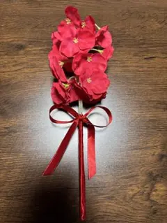 赤いスイートピー　造花ふんわりのサムネイル