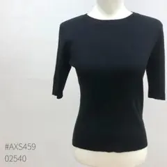 OPAQUE.CLIP オペークドットクリップ 五分袖リブニット 黒 38/M