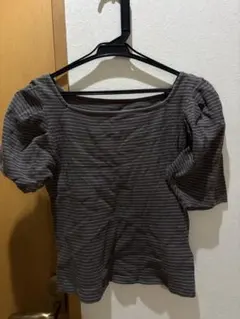 BEAMS HEART ストライプ パフスリーブ トップス