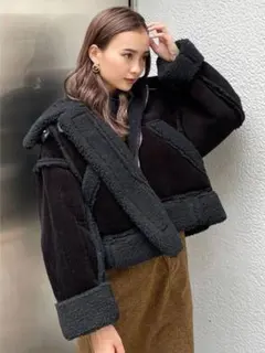 EMODA コーデュロイボアジャケット ショートムートンジャケット