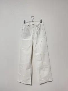GUホワイト ストレートデニムSサイズ