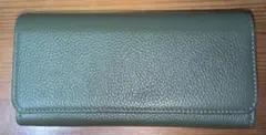 牛革長財布　グリーン