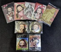 【新品】鬼滅の刃 竈門禰豆子 カード/缶バッジ/シール 9点セット