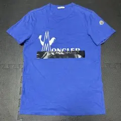 イ*ン様 正規品 MONCLER XS ロゴ Tシャツ 青