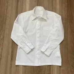 130cm 美品　ホワイト 長袖シャツ 胸ポケット付き　記名なし