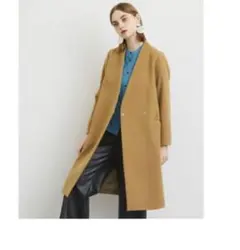 UNITED　TOKYO　エクストラウールVネックコート（キャメル）タグあり