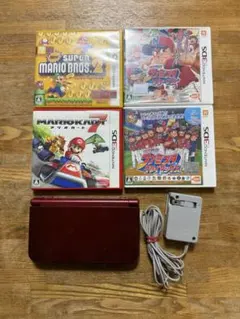 New ニンテンドー3DS LL レッド ゲーム4本付き　ジャンク品